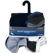 Wholesale - 10pk KIDS SPORT ESSENTIALS MULTI STRIPE HC NS SOCKS SIZE 4-6, UPC: 193159198893